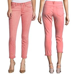 Jessica Simpson peachy pink rolled cropped skinny denim jeans Size 6/28